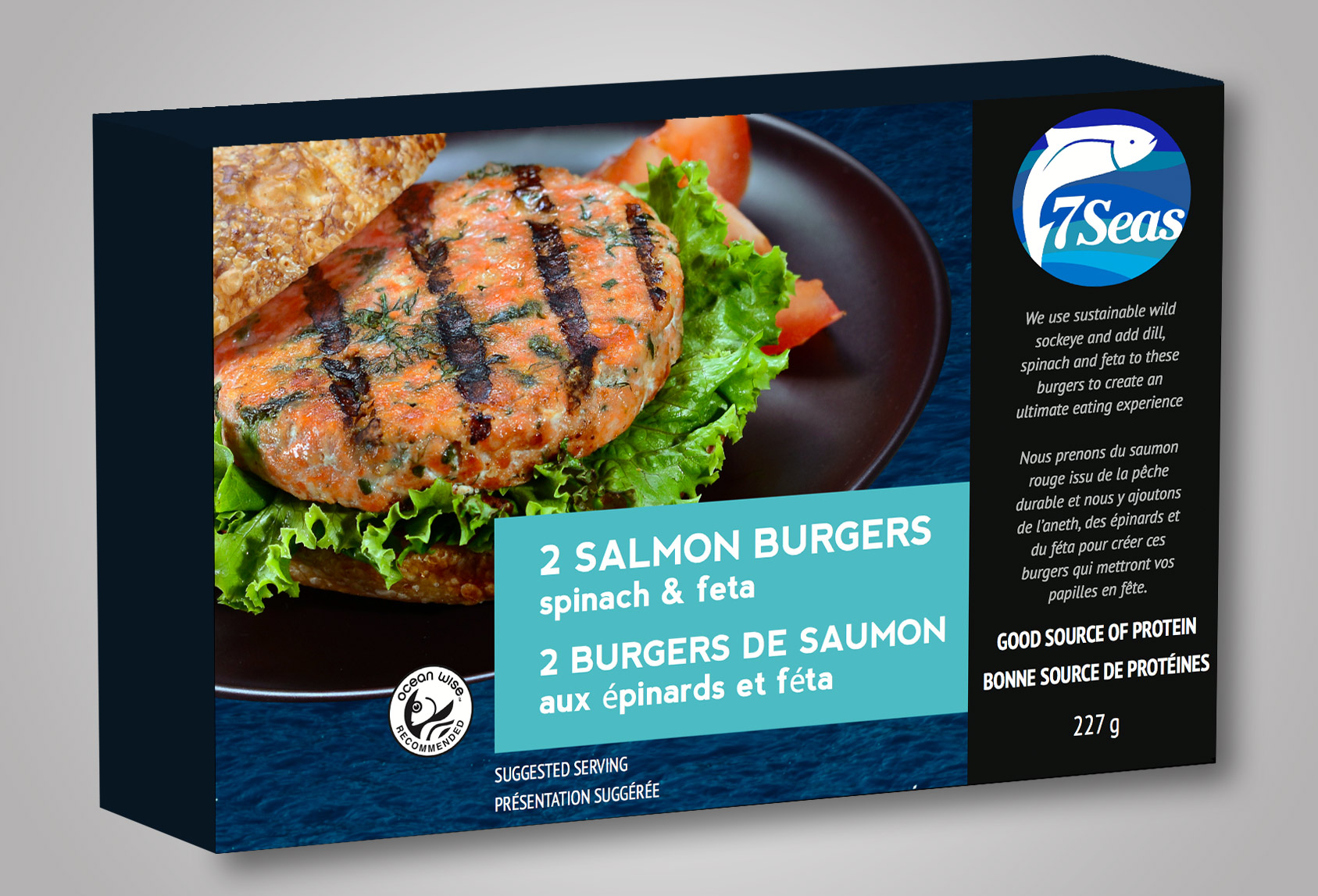 7 Seas premium frozen seafood packaging
